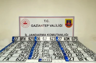 Gaziantep’te 27 adet sahte plaka ele geçirildi: 2 gözaltı 