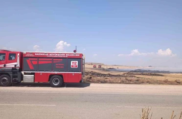 Gaziantep’te anız yangını 