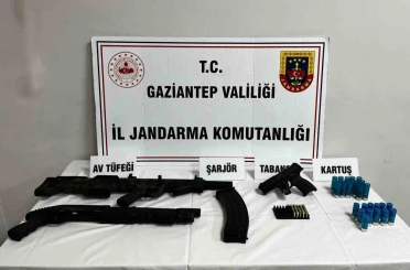 Gaziantep’te silah kaçakçılığı operasyonu: 28 adet tabanca ve tüfek ele geçirildi 