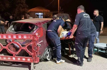 Gazipaşa’da otomobil takla attı: 4 yaralı 