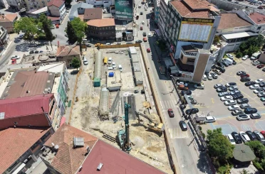 Gebze’de tarihi hamamı gün yüzüne çıkaracak tam otomatik otopark projesi yükseliyor 