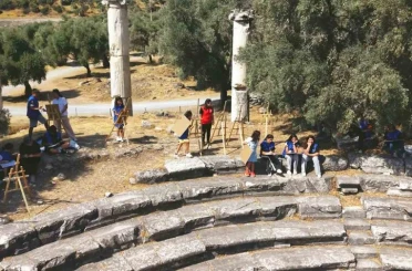 Gençler tarihin izlerini tuvallerine taşıdı 