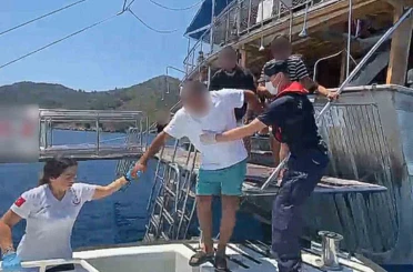 Gezi teknesinde yaralanan vatandaşa tıbbi tahliye gerçekleştirildi 