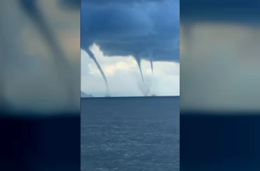 Giresun açıklarında hortum paniği 