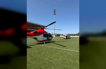 Gökyüzünden umut: Solunum sıkıntısı yaşayan bebek helikopterle taşındı 