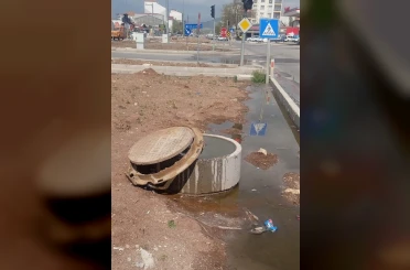 Gölbaşı’nın ortasında lağım rezaleti 