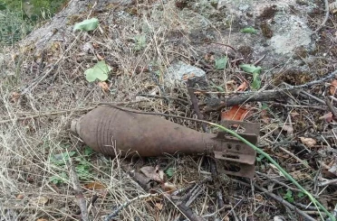 Gümüşhane’de 1. Dünya Savaşı’ndan kalma patlamamış havan mermisi bulundu 