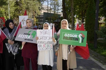 Gümüşhane’de kadınlardan "Gazze İçin Sessiz Çığlık" yürüyüşü 