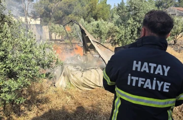 Hassa’da bahçe yangını 