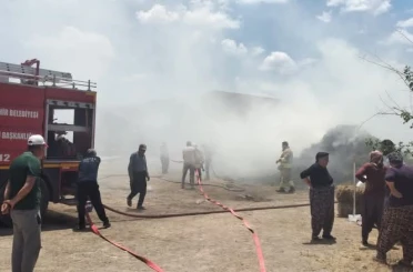 Hassa’da samanlık yangını 