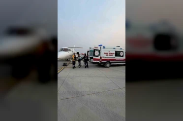 Hava ambulansı 6 günlük bebek için havalandı 