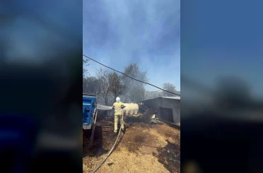 Havran Fazlıca’da korkutan yangın 