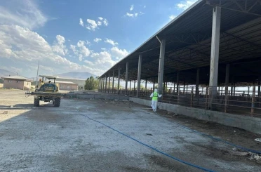 Hayvan pazarında dezenfeksiyon çalışması yapıldı 