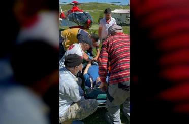 Helikopter ambulans 6 ayda yaklaşık 100 hasta için havalandı 