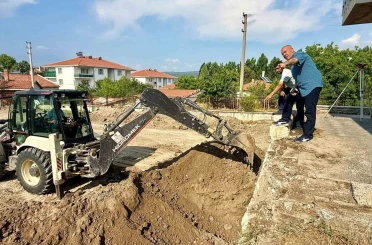 Hisarcık’ta Halk Ekmek Fabrikası için ilk kazma vuruldu 