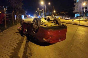 Hızlı otomobil, ortalığı savaş alanına çevirdi 