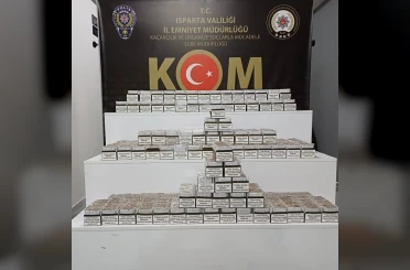 Isparta’da 40 bin adet dolu makaron ele geçirildi 