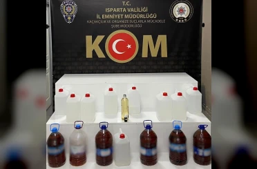 Isparta’da kaçak alkol operasyonu: 69 litre sahte içki ele geçirildi 