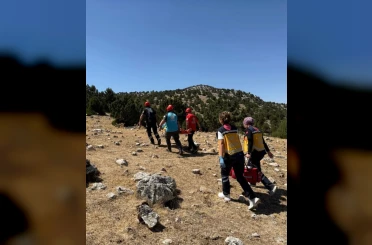 Isparta’da kayalıklardan düşen kadın operasyonla kurtarıldı 