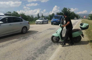 Isparta’da motosikletten düşen sürücü ağır yaralandı 