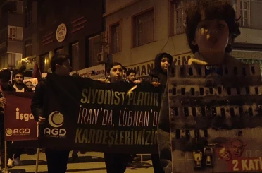 İsrail’in zulmünü protesto etmek için Netanyahu’yu "idam" ettiler 