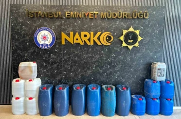 İstanbul’da 519 kilo sıvı metamfetamin ele geçirildi 
