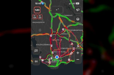 İstanbul’da trafik yoğunluğu akşam saatlerinde yüzde 83’e ulaştı 