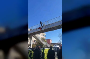 İtfaiyenin kurduğu havalı atlama minderi, hayatta tuttu 
