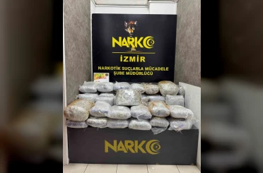 İzmir’de uyuşturucu operasyonu: 65 kilo skunk ele geçirildi 