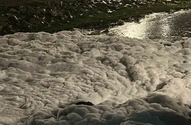 İzmit’te sahildeki köpükler merak uyandırdı
