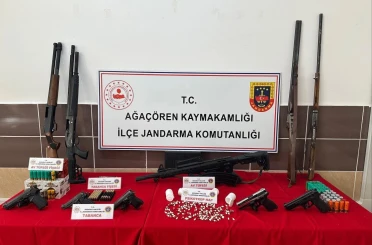 Jandarmanın düzenlediği uyuşturucu ve kaçak silah operasyonunda 7 kişi gözaltına alında