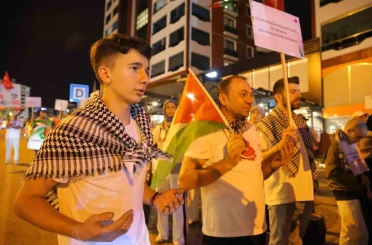 Kahramanmaraş’ta vatandaşlardan Filistin’e destek gösterisi 