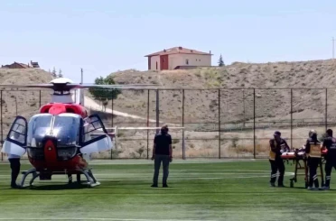 Kalp krizi geçiren hasta hava ambulansıyla Malatya’ya sevk edildi 