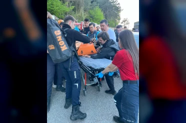 Kalp krizi geçirip dereye düştü 