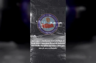 Kandıra’da kar ve buzlanma nedeniyle eğitime 1 gün ara 