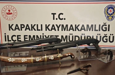 Kapaklı’da tarihi silahlar ele geçirildi 