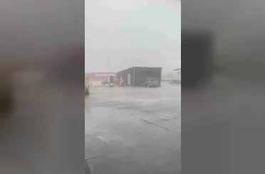 Kapıkule Sınır Kapısı’nda dolu yağışı 