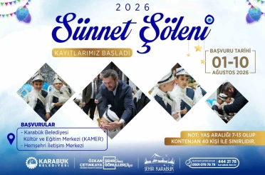 Karabük’te 3. Geleneksel Sünnet Şöleni için kayıtlar alınıyor 