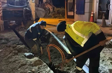 Karabük’te altyapı yenileme çalışmaları geceleri devam ediyor 