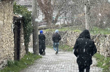 Karabük’ün yüksek kesimlerinde kar yağışı yeniden başladı 