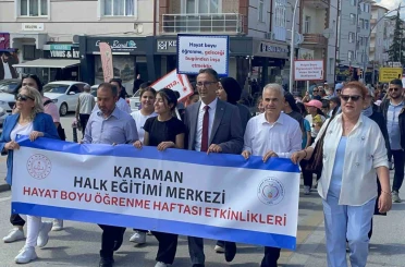 Karaman’da ’Hayat Boyu Öğrenme Haftası’ yürüyüşle başladı 