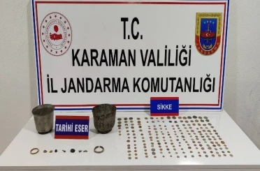 Karaman’da tarihi eser ele geçirildi: 6 tutuklama 