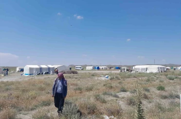 Karapınar’da mevsimlik tarım işçilerinin kaldığı çadır kentte inceleme 