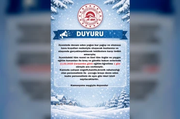 Karlıova’da eğitime 1 gün ara 