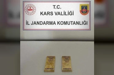 Kars’ta 2 kilo külçe altın ele geçirildi