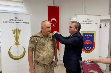 Kars’ta jandarma personeline rütbe terfi töreni
