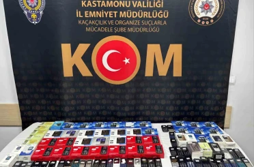 Kastamonu’da 102 adet kaçak cep telefonu ele geçirildi 