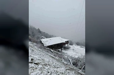 Kastamonu’da Nisan sonunda kar sürprizi 