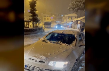 Kastamonu’nun yüksek kesimlerinde kar yağışı etkili oluyor 