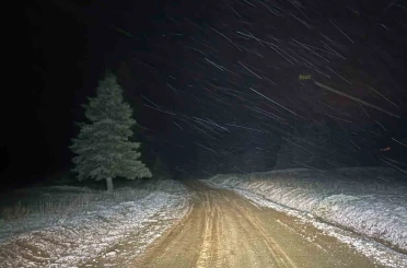Kastamonu’nun yüksek kesimlerinde kar yağışı etkili oluyor 